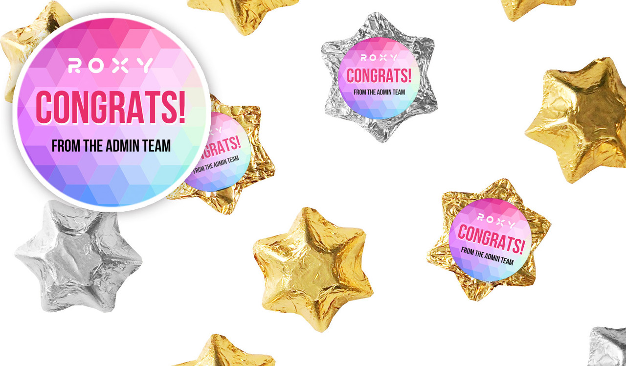 Geometric Congratulations Foil Chocolate Stars