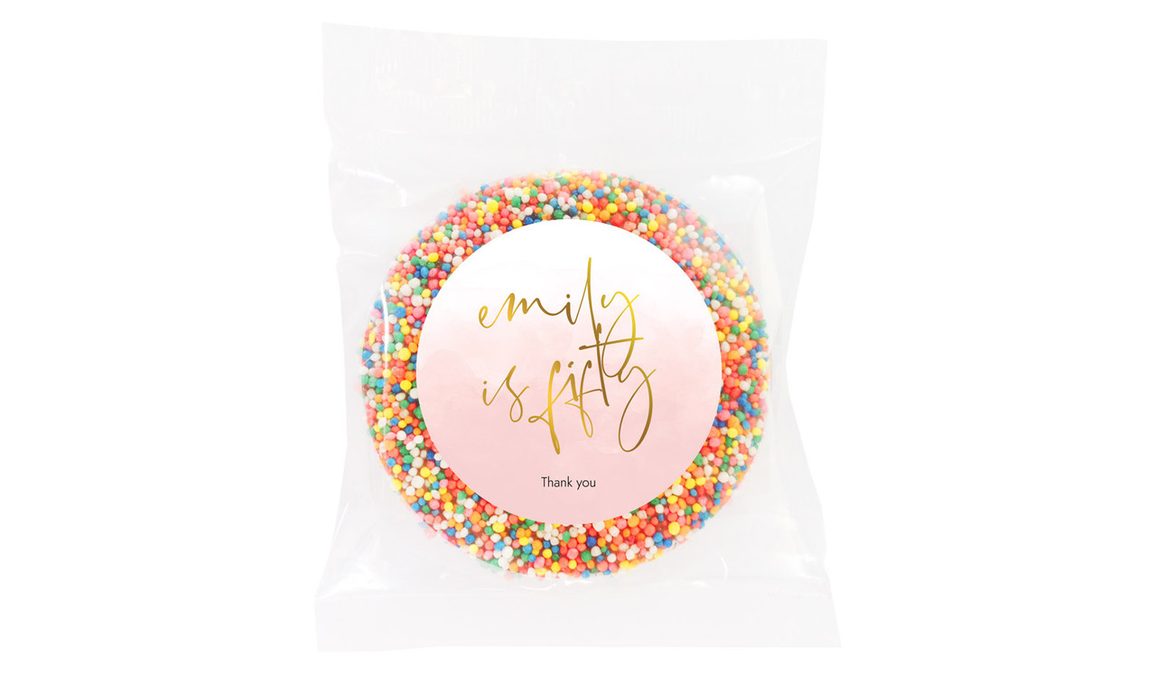 Gold On Blush Custom Birthday Giant Freckle