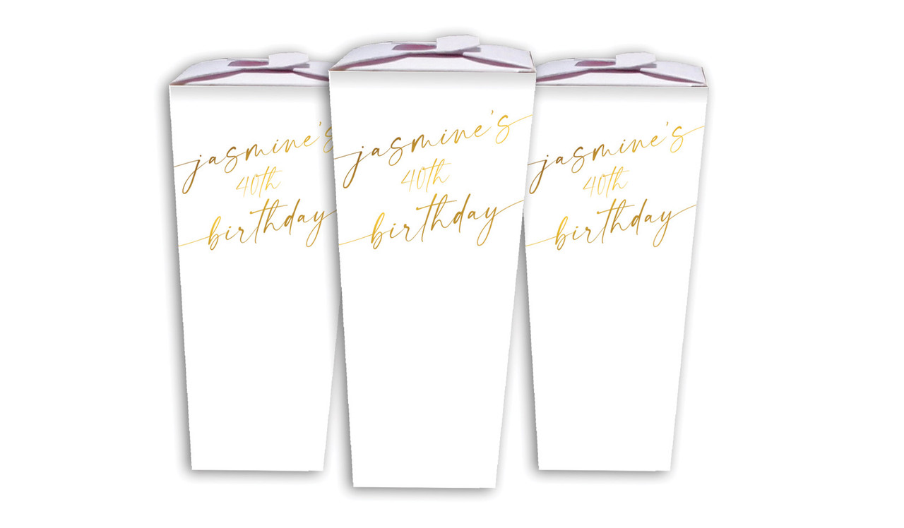 Golden Script Birthday Personalised Chocaboxes