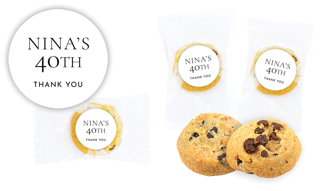 Right Aligned White Birthday Personalised Bite-Size Cookie 5g