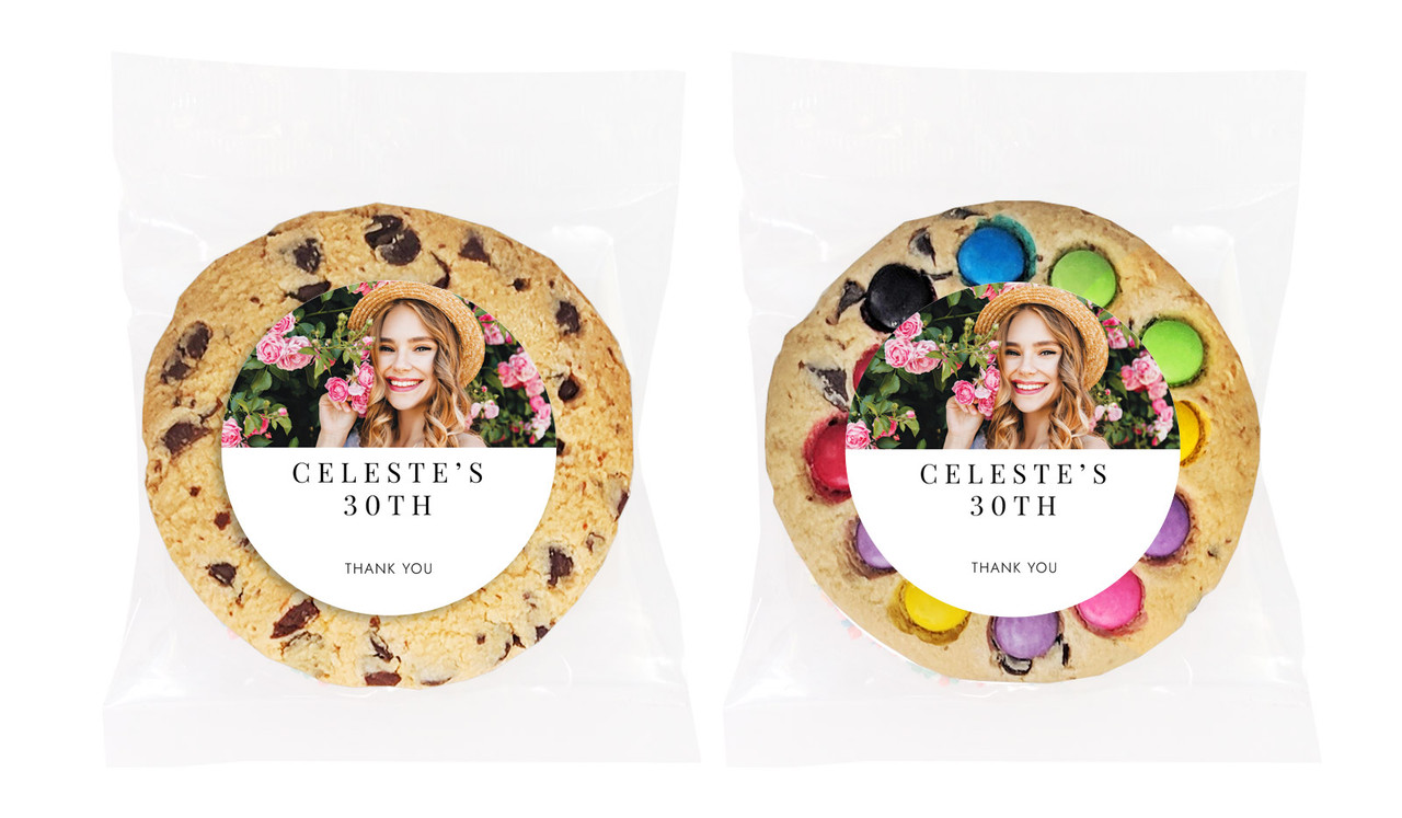 Simple Photo Birthday Personalised Cookies