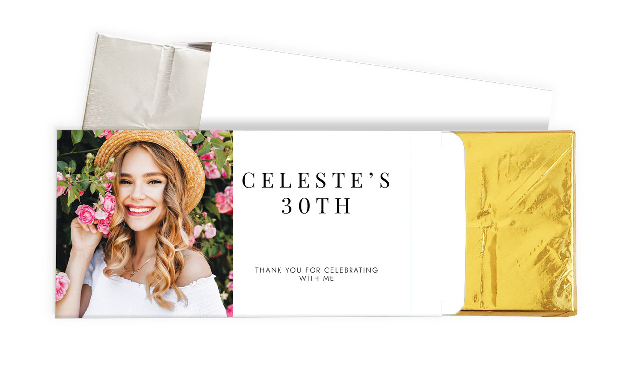 Simple Photo Birthday Personalised Chocolate Bar In A Box