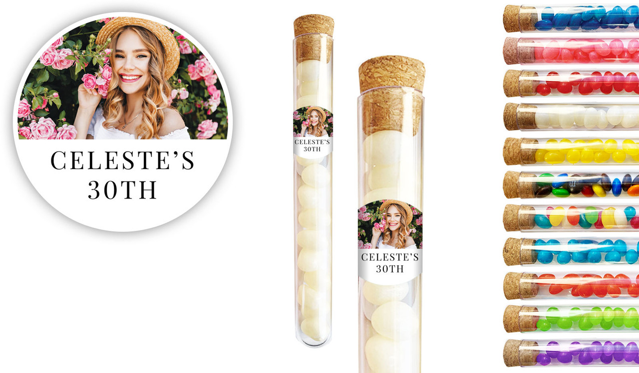 Simple Photo Birthday Personalised Test Tubes