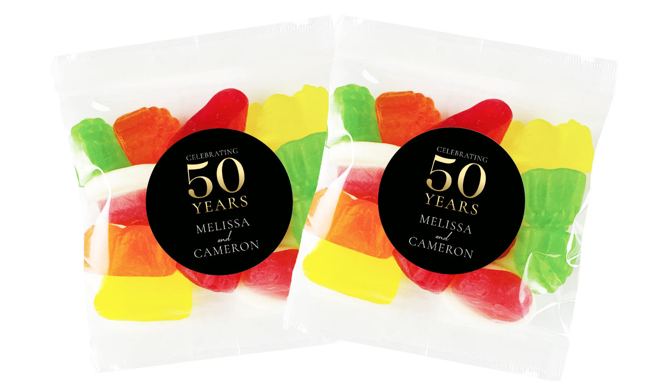 Big 50 Anniversary Personalised Lolly Bag