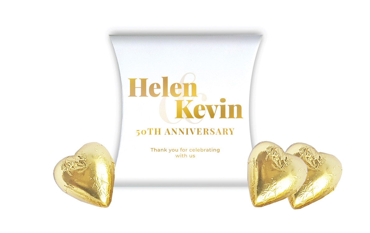 Bold Names Anniversary Personalised Pillow Boxes