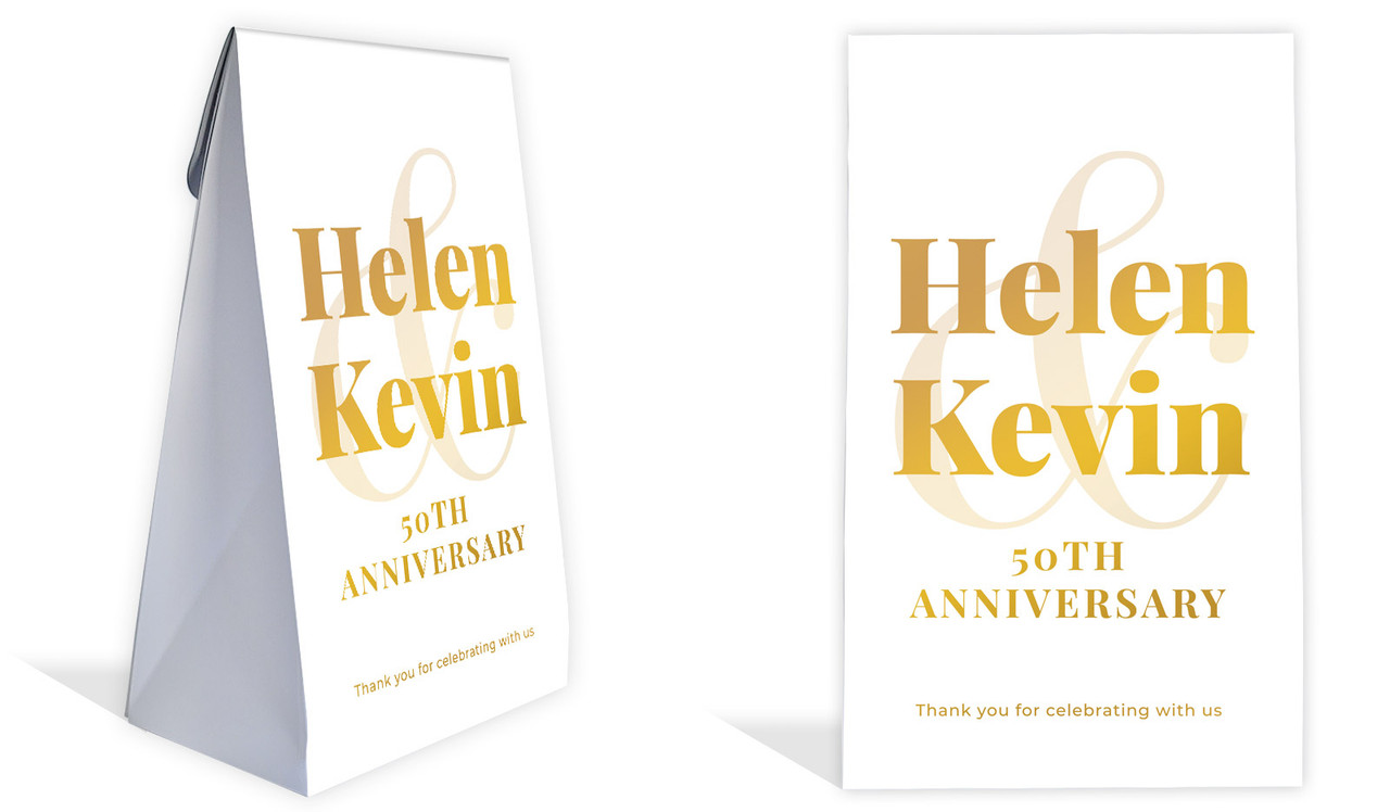 Bold Names Anniversary Personalised Gusset Favour Bag