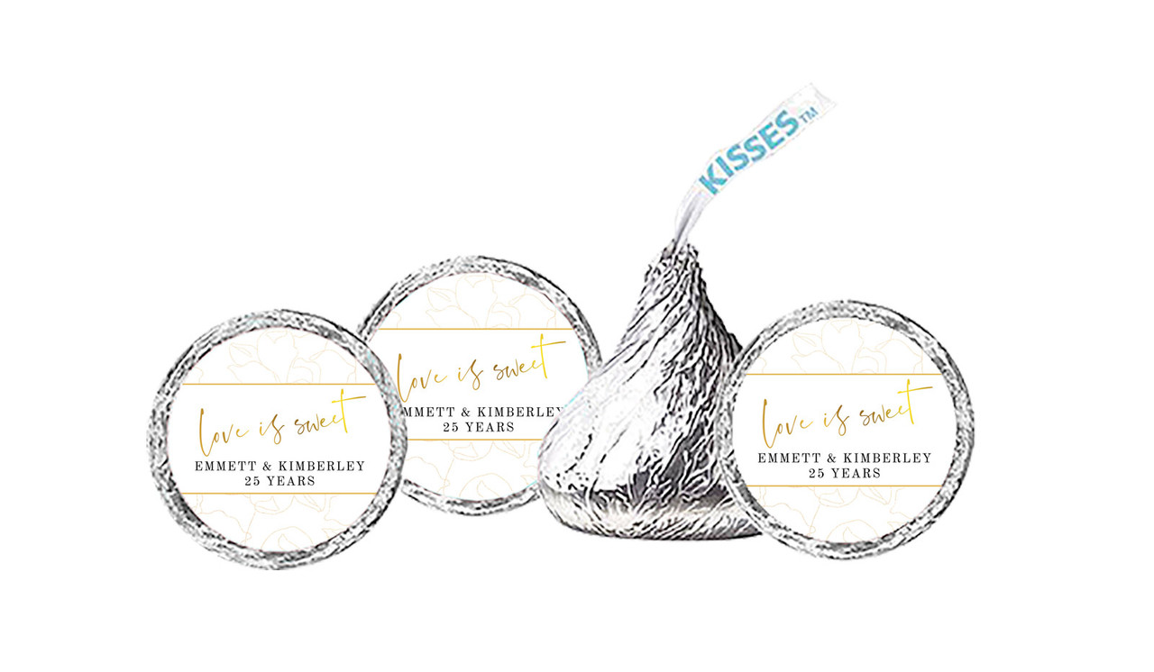 Love Is Sweet Anniversary Personalised Hersheys Kisses