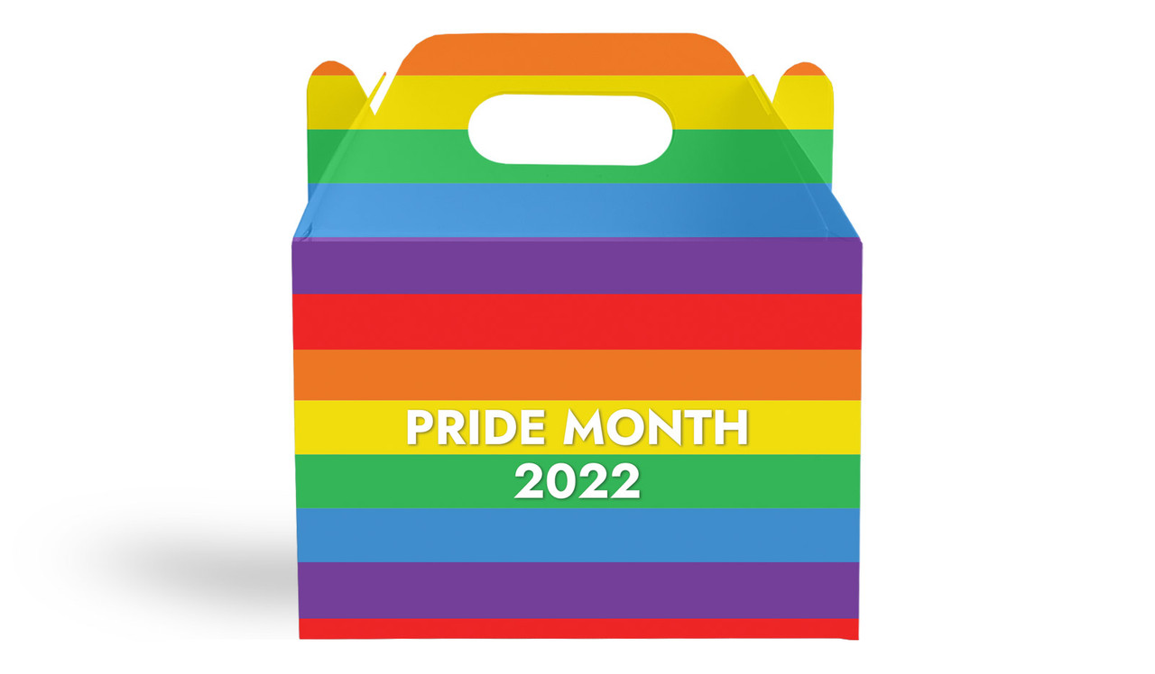 Simple Flag Pride Personalised Gable Favour Box