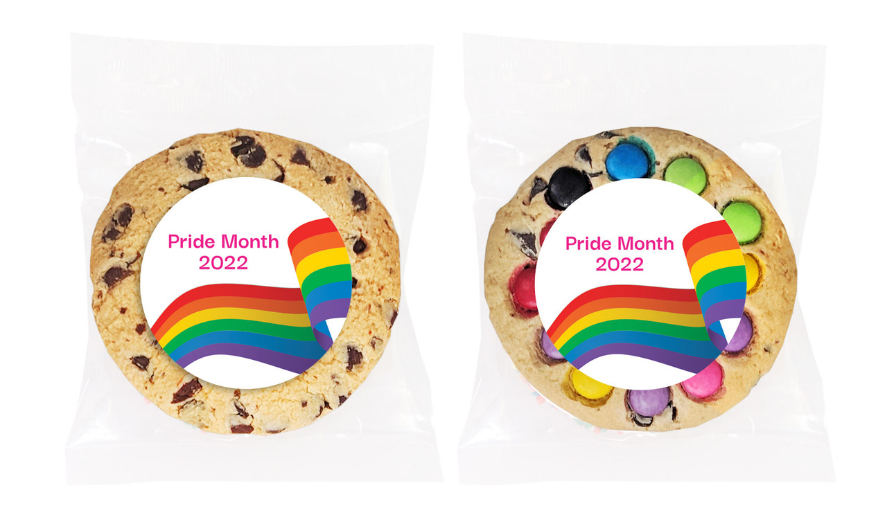 Waving Rainbow Pride Personalised Cookie