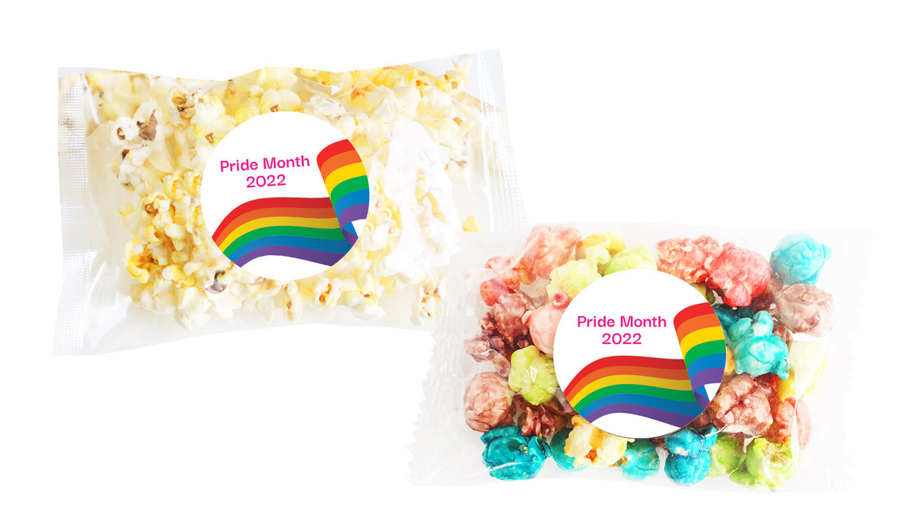Waving Rainbow Pride Personalised Popcorn Bag