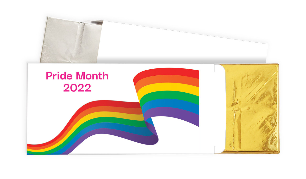 Waving Rainbow Pride Personalised Chocolate Bar In A Box