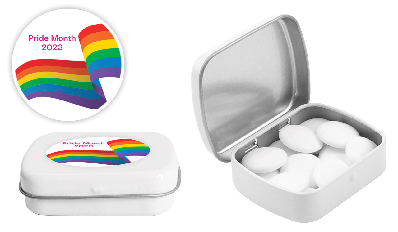 Waving Rainbow Pride Personalised Mint Tins