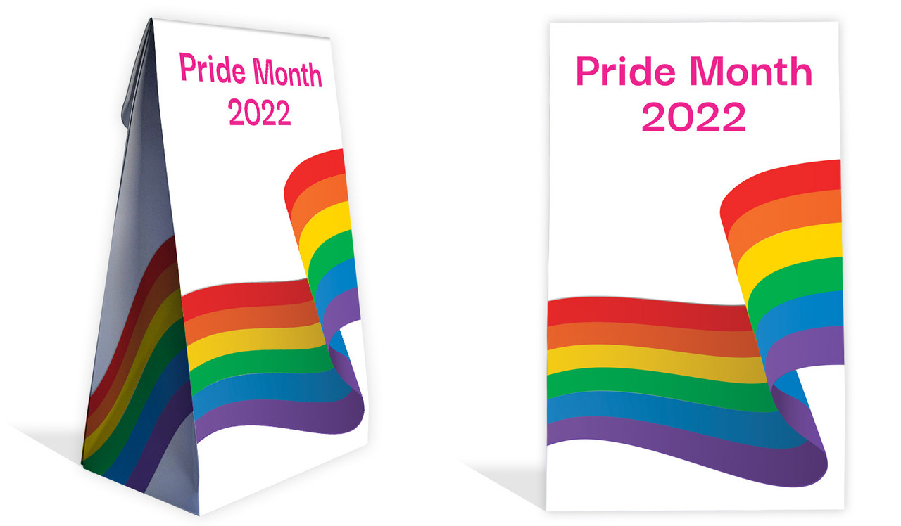 Waving Rainbow Pride Personalised Gusset Favour Bag