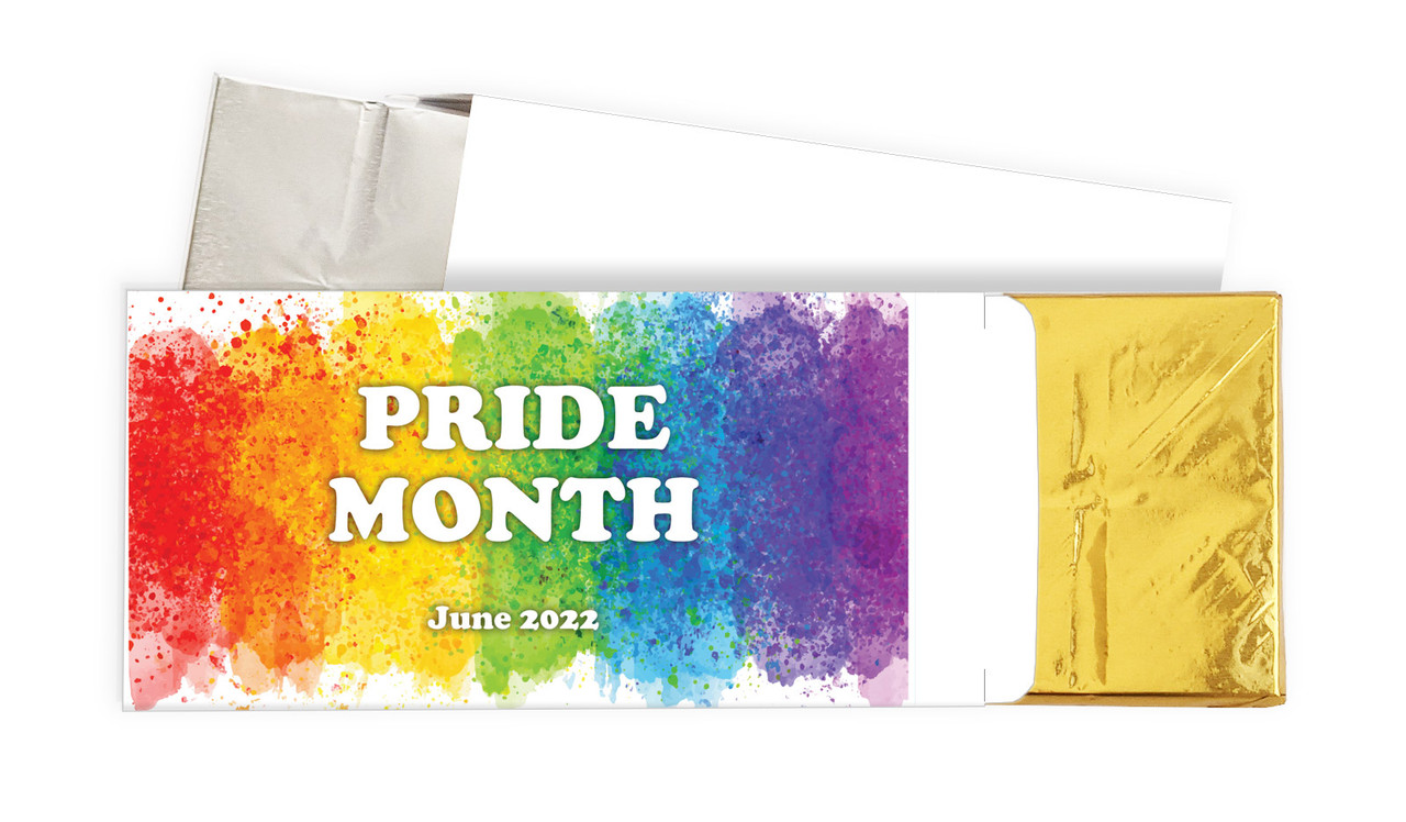 Painted Rainbow Pride Personalised Chocolate Bar In A Box