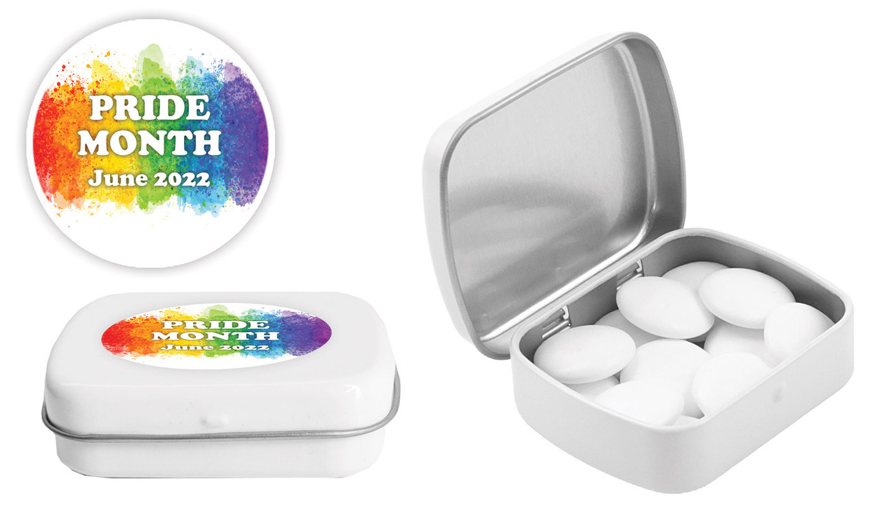 Painted Rainbow Pride Personalised Mint Tins
