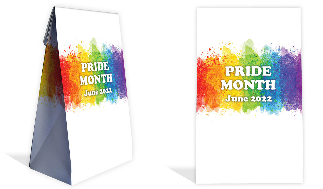 Painted Rainbow Pride Personalised Gusset Favour Bag