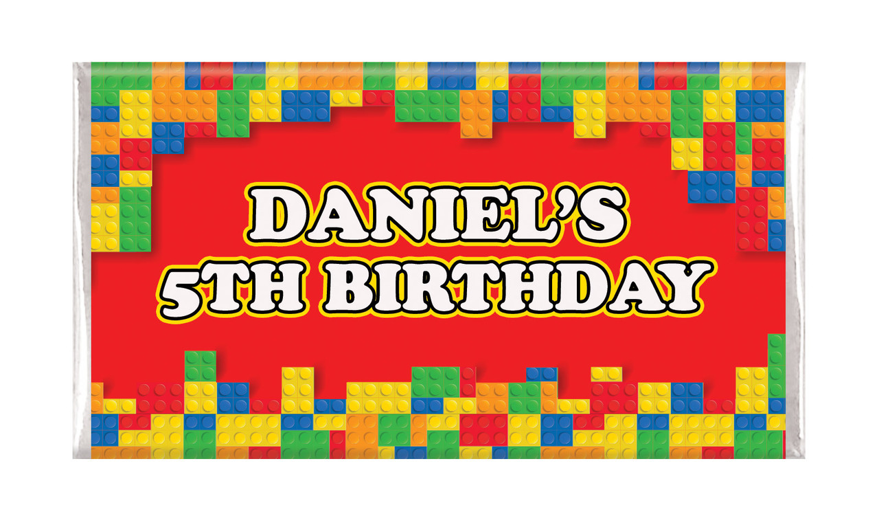 Building Blocks Personalised Birthday Chocolate Bars