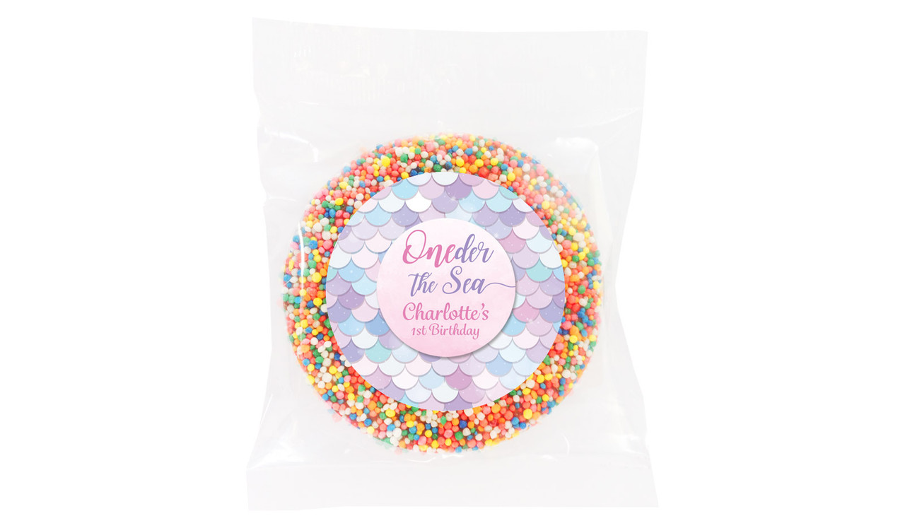Mermaid 1st Birthday Personalised Giant Chocolate Freckle