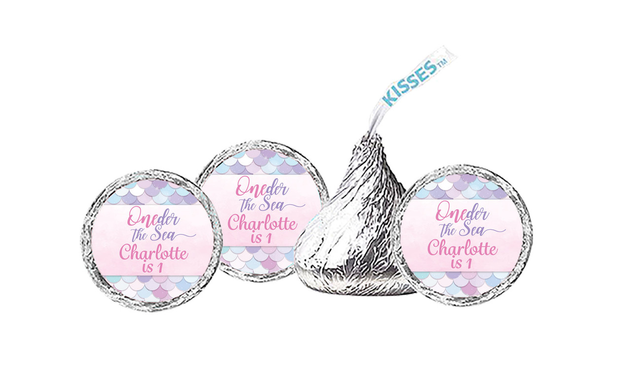 Mermaid 1st Birthday Personalised Hershey's Kisses