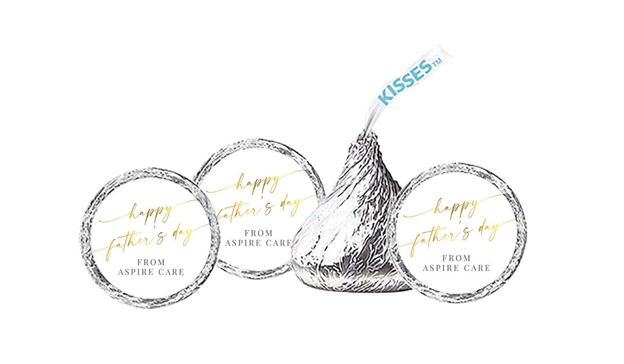 Golden Script Fathers Day Personalised Hersheys Kisses