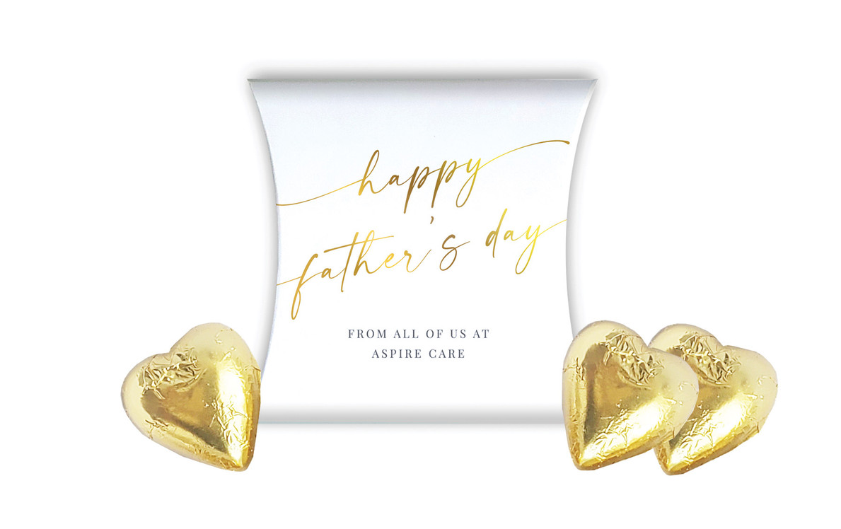 Golden Script Fathers Day Personalised Pillow Boxes
