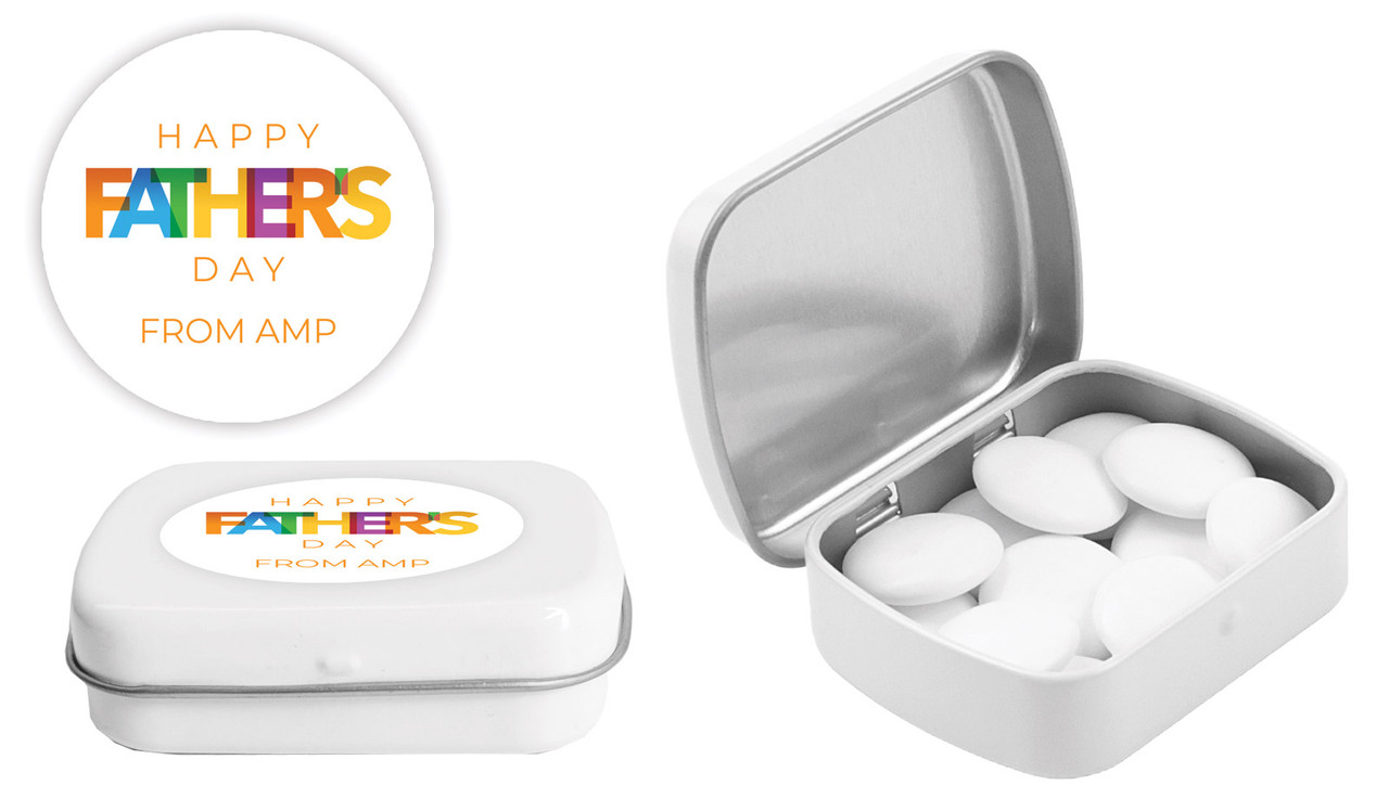 Colourful Fathers Day Personalised Mint Tins