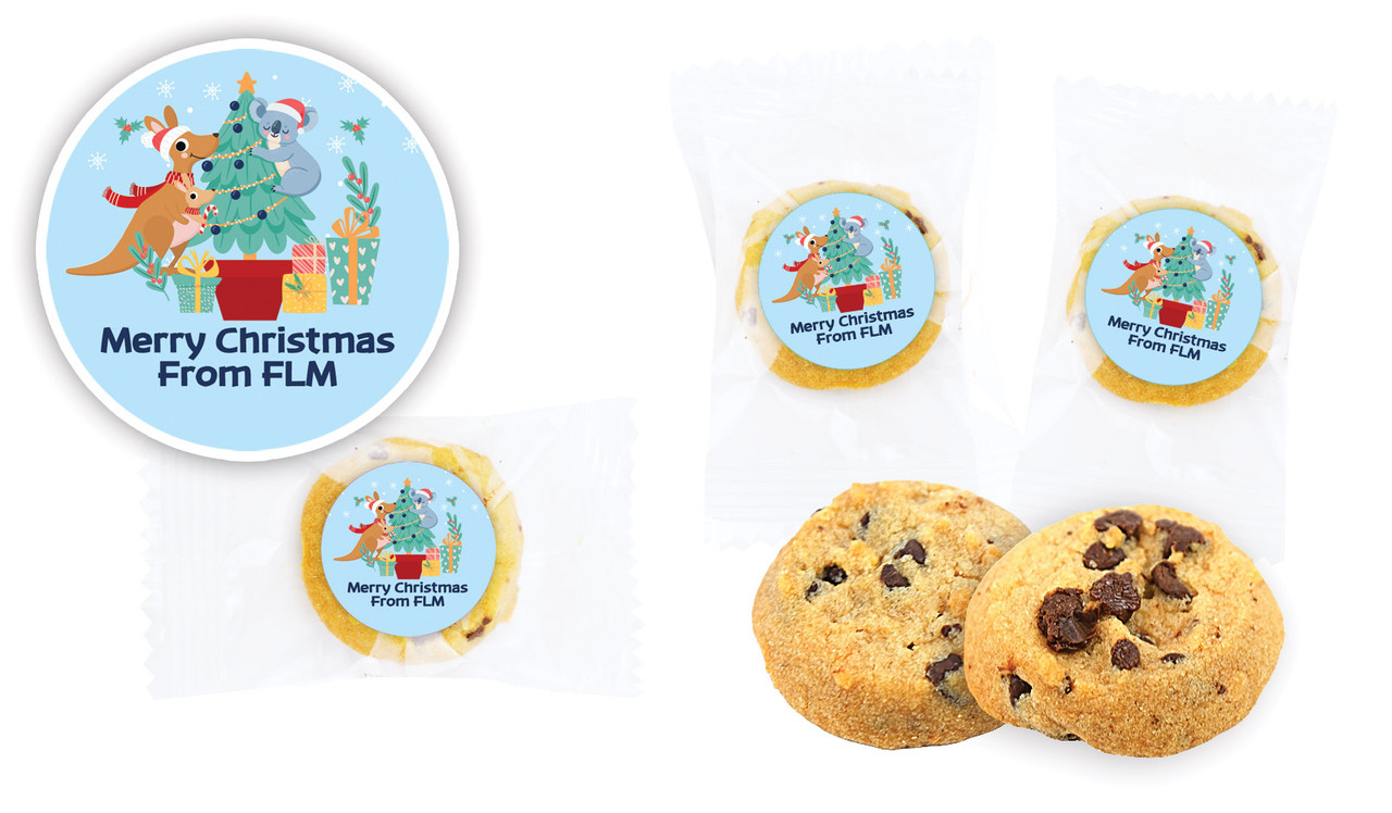 Aussie Animals Christmas Bite-Size Personalised Cookie 5g