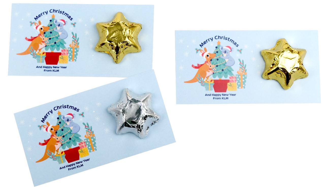 Aussie Animals Personalised Christmas Star Card