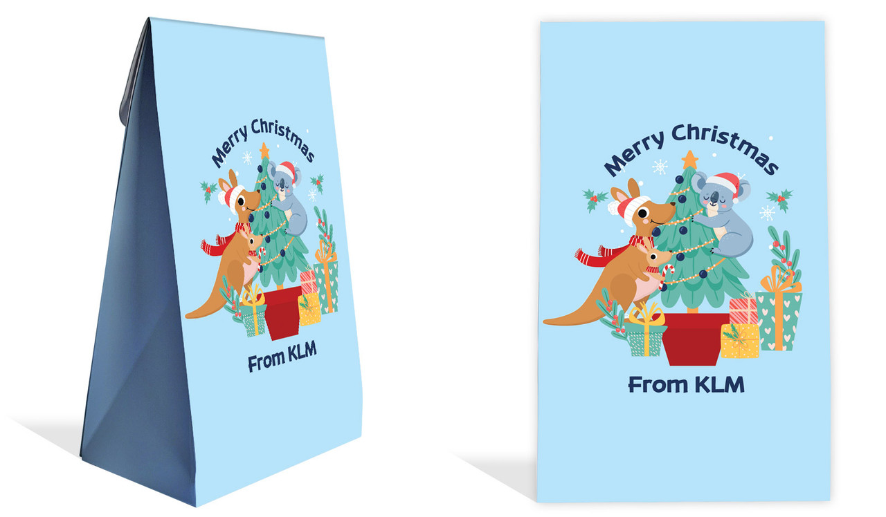Aussie Animals Christmas Personalised Gusset Favour Bag