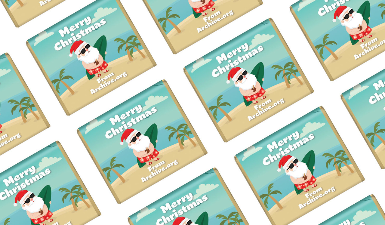Beach Santa Christmas Mini Chocolates