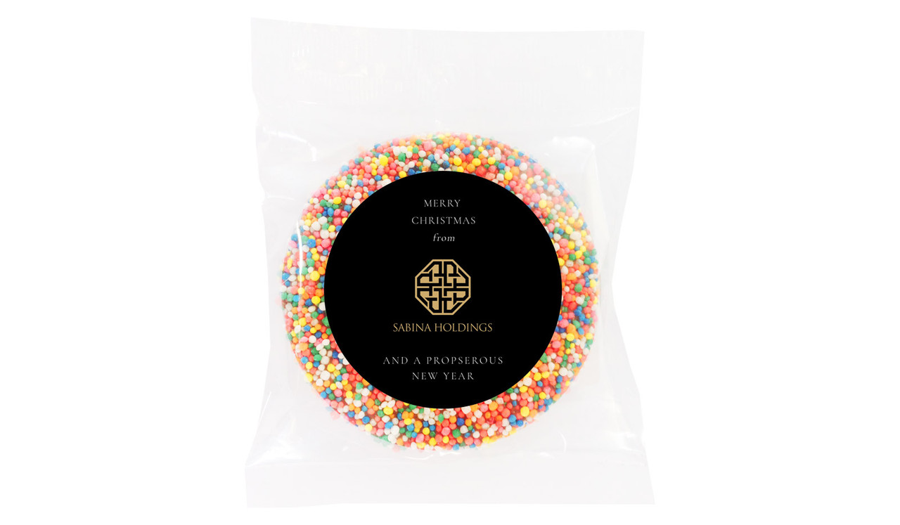 Black Corporate Christmas Custom Giant Chocolate Freckles