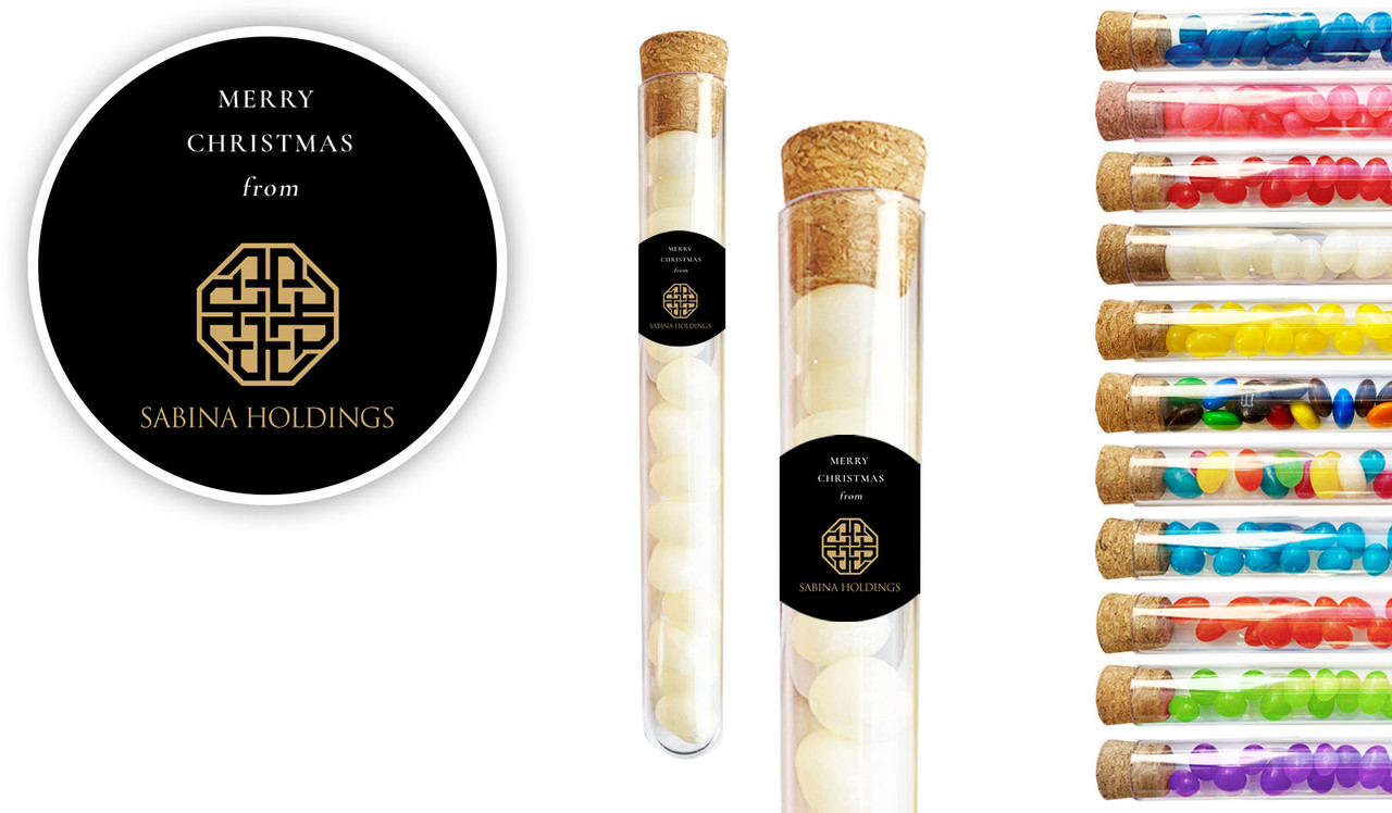 Black Corporate Christmas Personalised Test Tubes