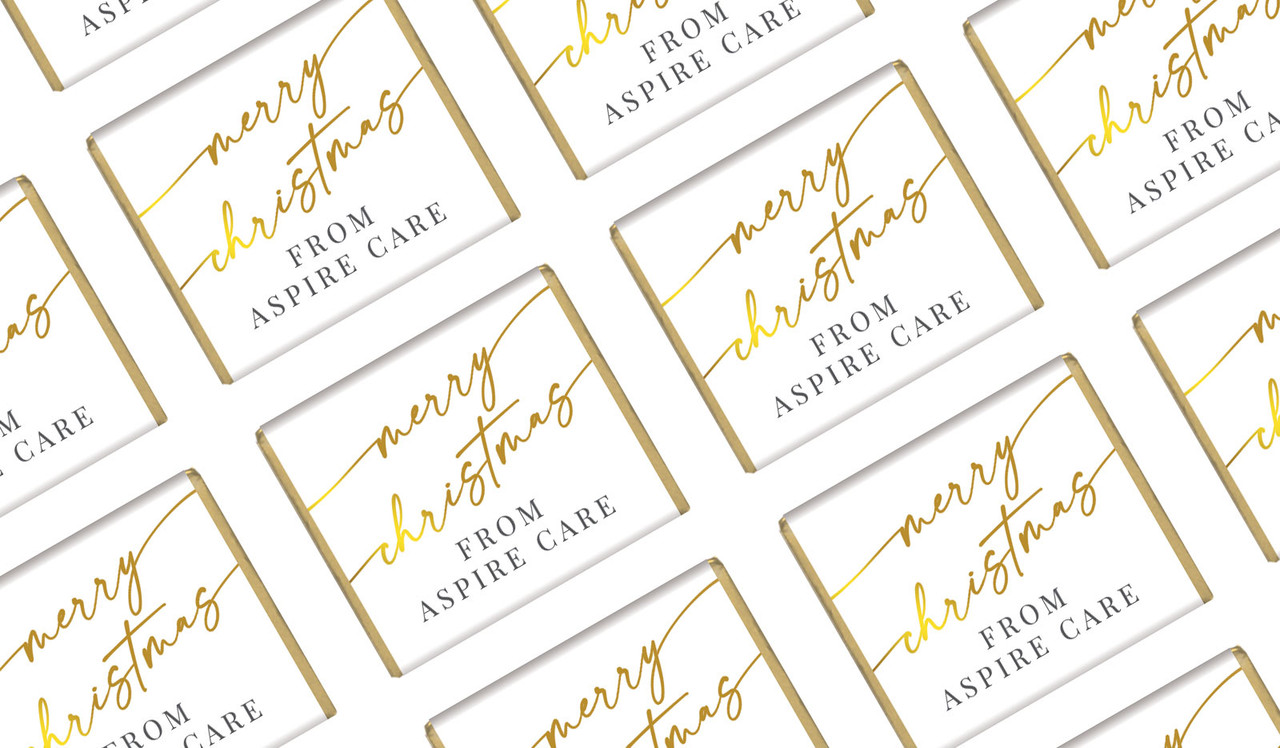 Golden Script Christmas Mini Chocolates