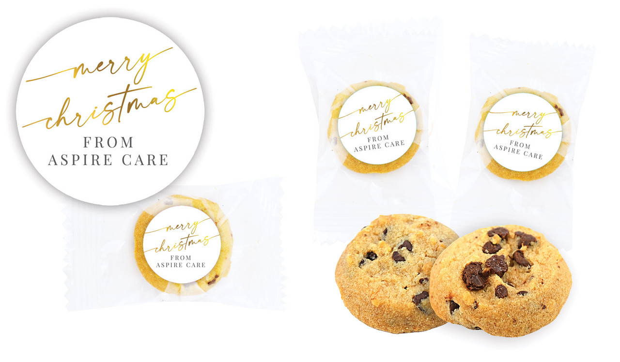 Golden Script Christmas Bite-Size Personalised Cookie 5g