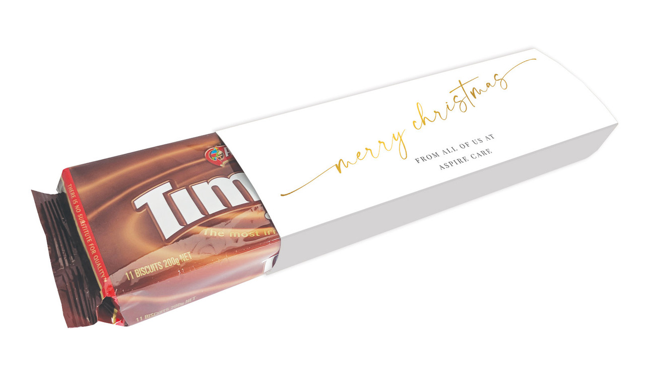 Golden Script Christmas Customised Packet Of TimTams TM
