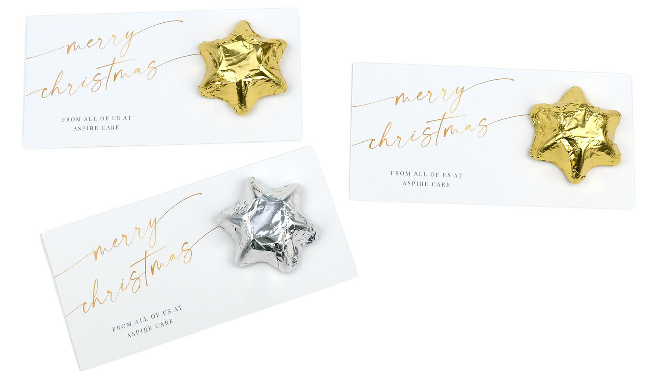 Golden Script Personalised Star Card