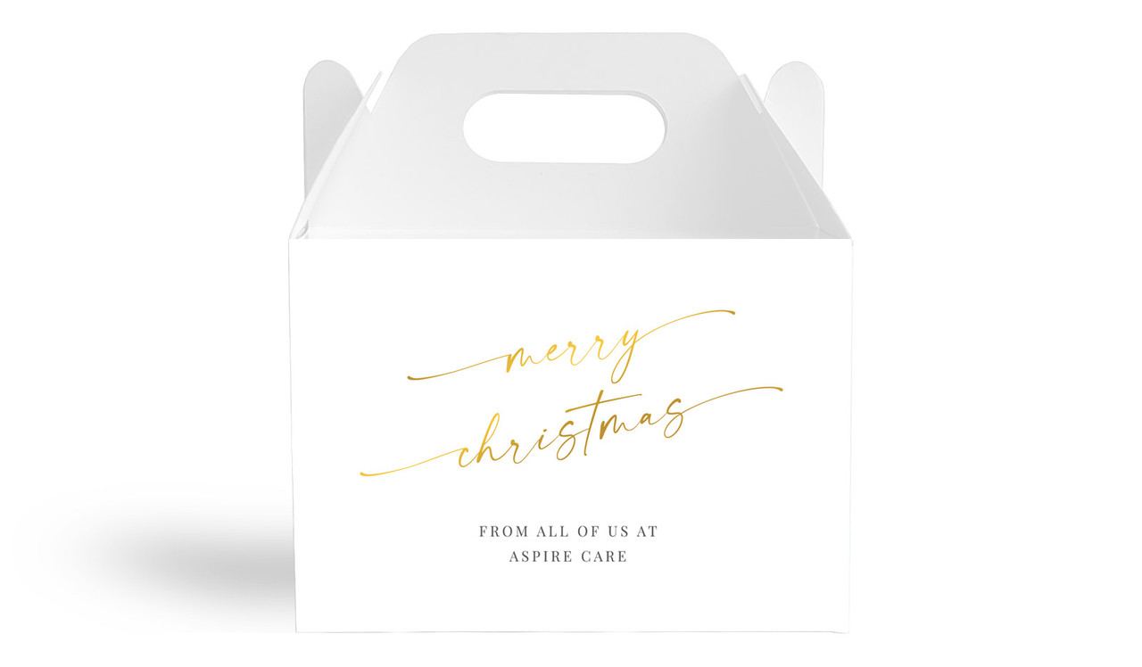Golden Script Personalised Gable Favour Box