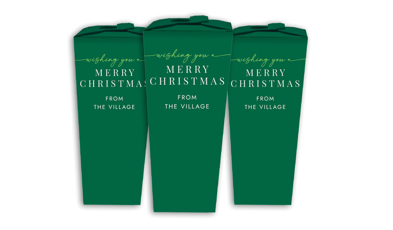 Flowing Green Christmas Personalised Chocabox