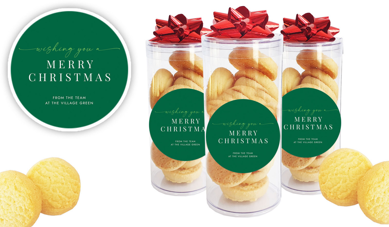 Flowing Green Personalised Shortbread Cookie Jar