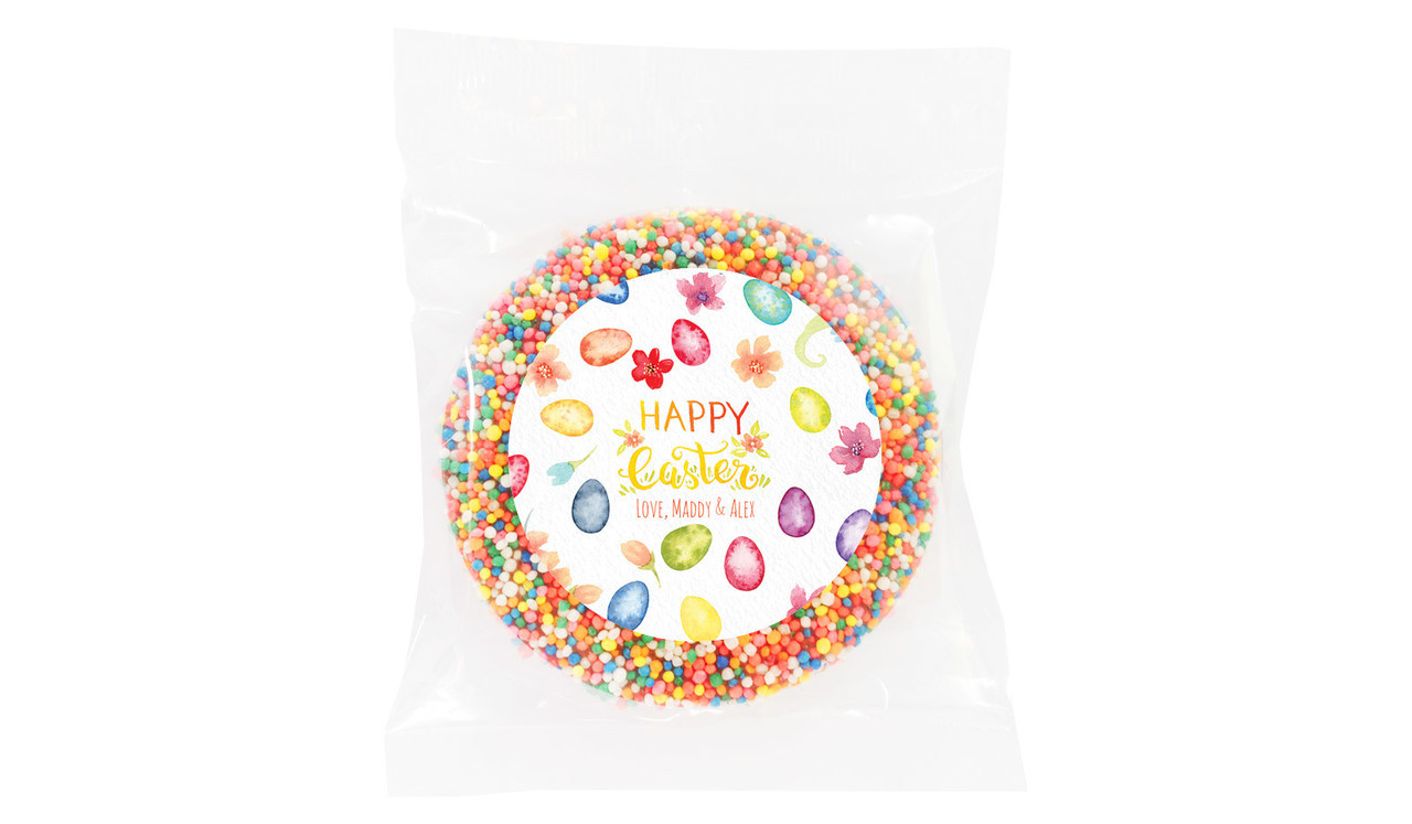 Watercolour Eggs Personalised Easter Giant Chocolate Freckles