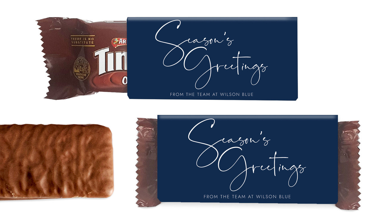 Navy Blue Christmas Individual TimTam TM (Box Of 150)
