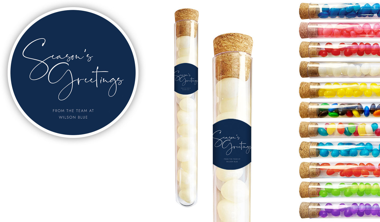 Navy Blue Christmas Personalised Test Tubes