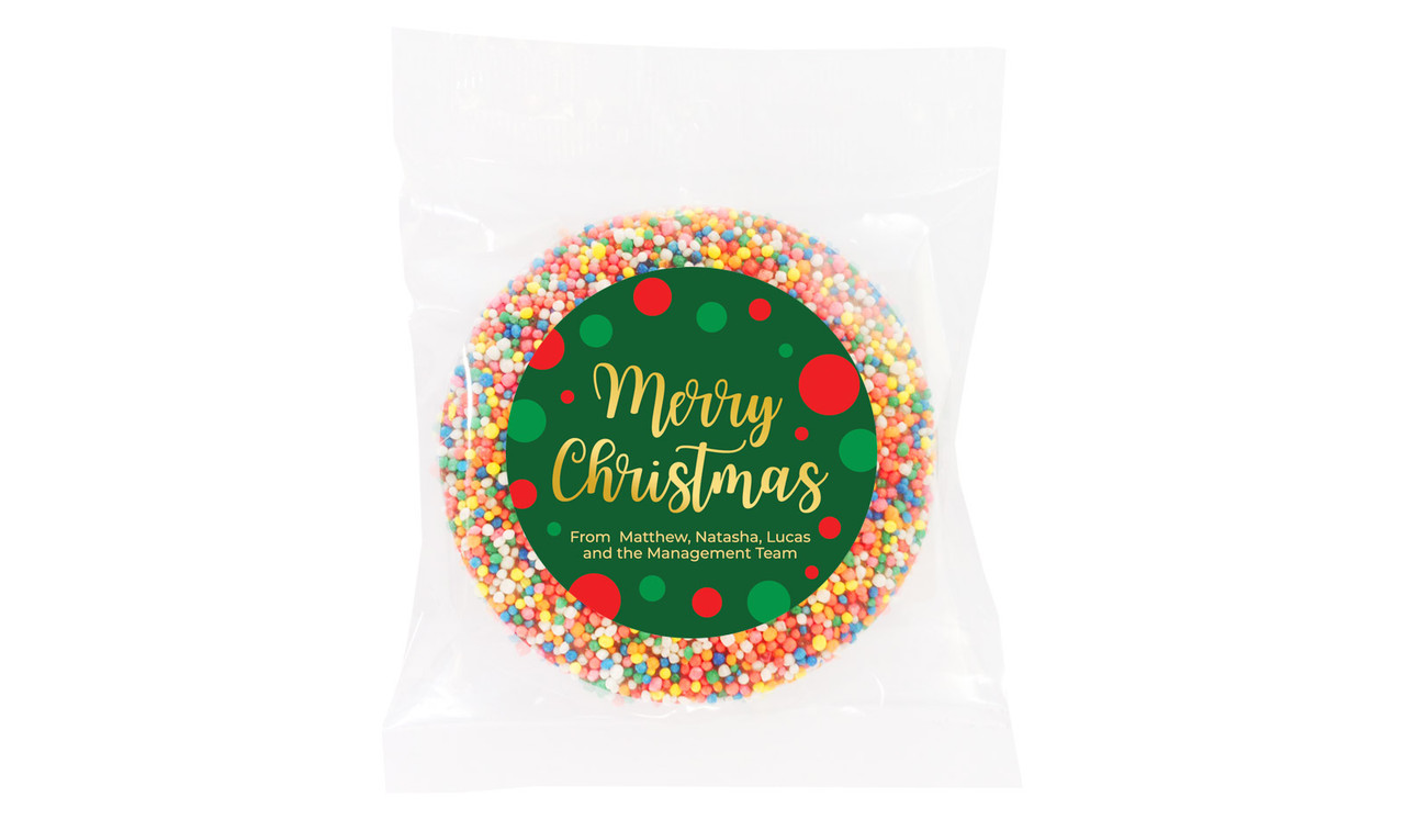 Xmas Dots Christmas Custom Giant Chocolate Freckles