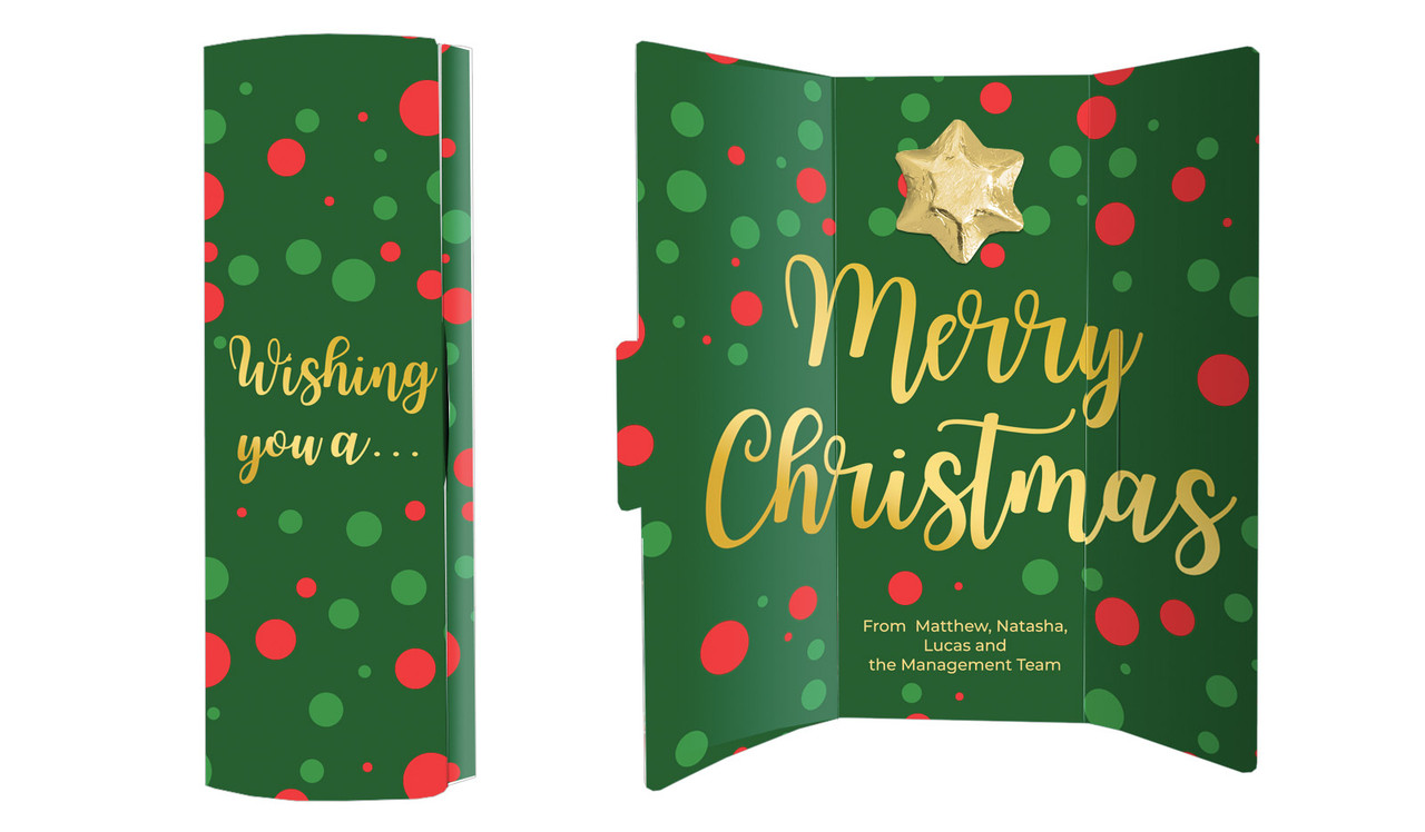 Xmas Dots Christmas Chocolate Greeting Card
