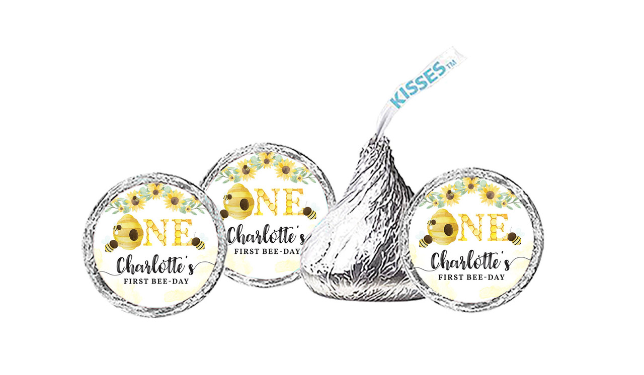 Bee 1st Birthday Personalised Hershey's Kisses