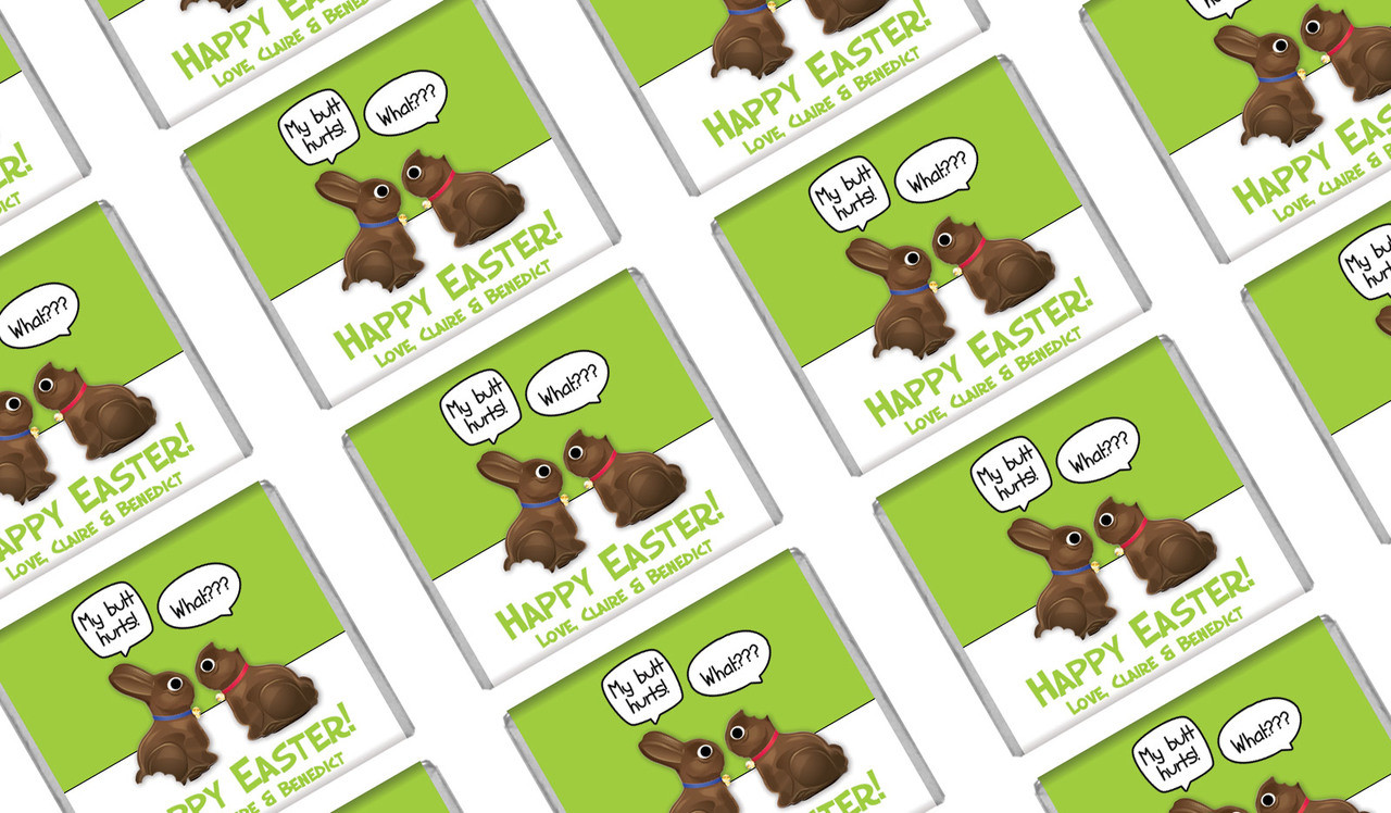 Chocolate Bunnies Easter Personalised Mini Chocolates