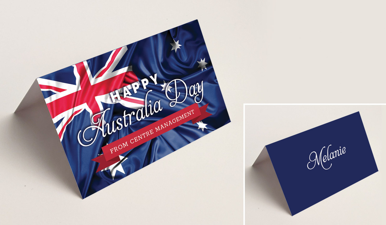 Australian Flag Australia Day Place Cards With Guest Names