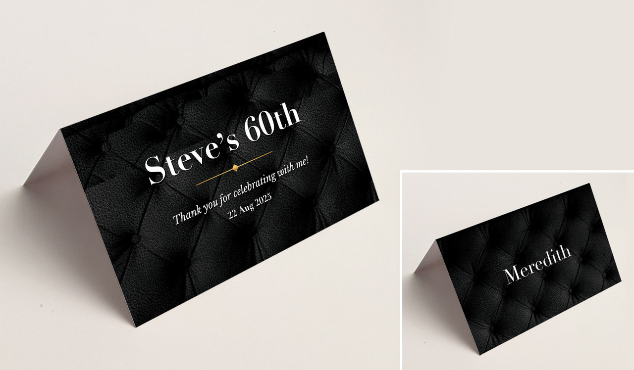 Chesterfield Place Cards With Guest Names