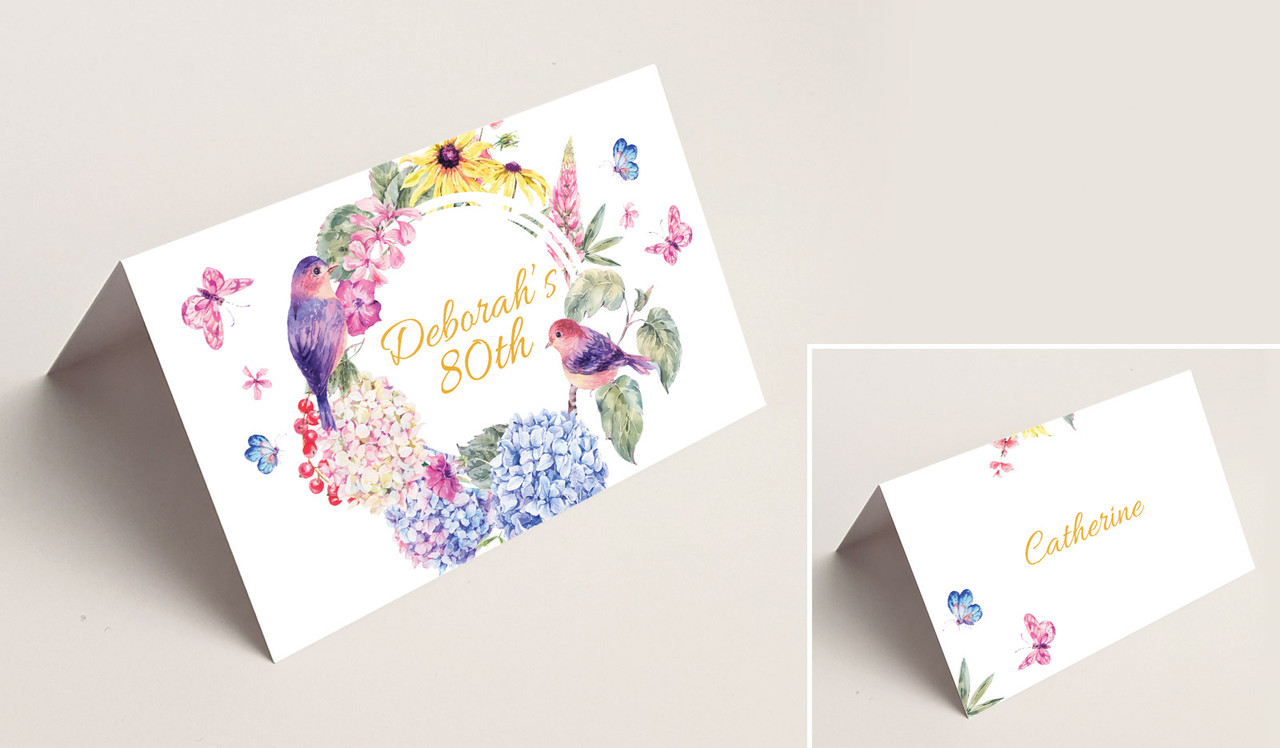 Spring Life Place Cards With Guest Names