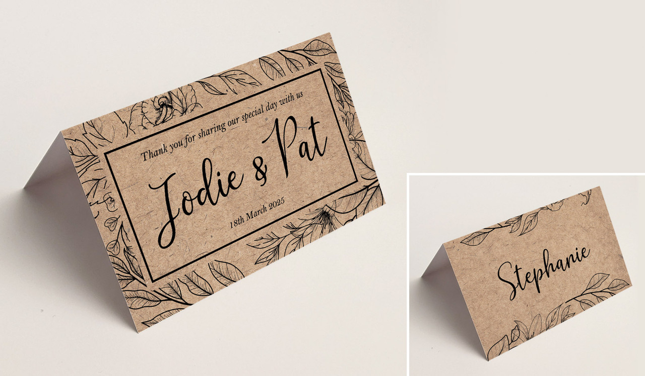 Location Centric Wedding Place Cards With Guest Names